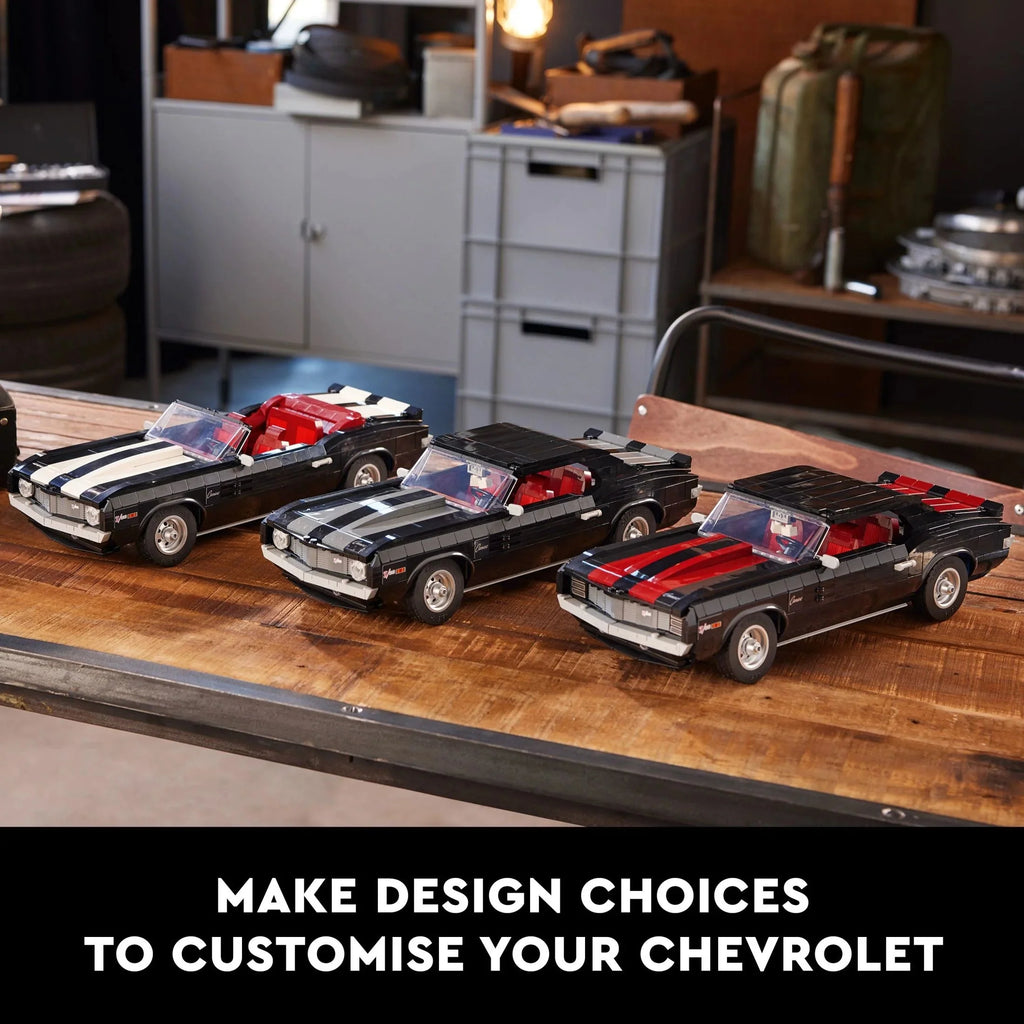 LEGO Icons Chevrolet Camaro Z28 10304 – Set de Construcción de Auto Clásico Personalizable para Adultos, Coche Deportivo Vintage Americano, Gran Idea de Regalo