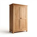 Armoire en bois 2 portes finition chêne naturel style scandinave