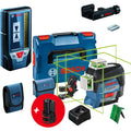 Bosch Professional 12V System Laser Lignes GLL 3-80 CG  Cellule de Rception LR 7 (Faisceau Rouge et Vert, 2 Piles 1,5 V AAA, Porte : 5-50 m, Housse de Protection)