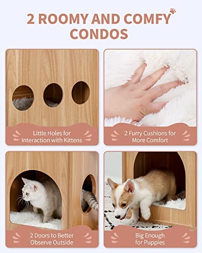 Made4Pets Árbol para Gatos Moderno con Rascadores Totalmente Cubiertos de Sisal