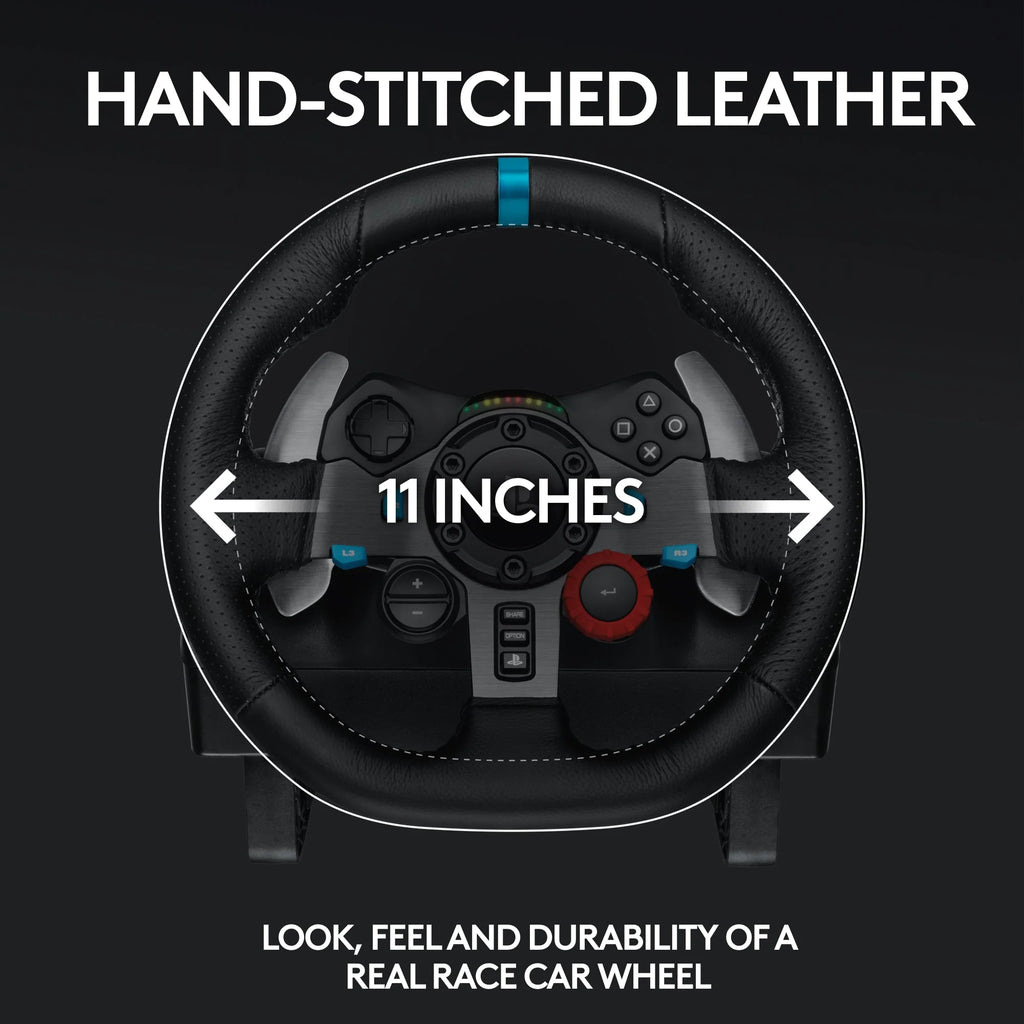 Logitech – Volante de Carreras G29 Driving Force y Pedales de Piso para PS5, PS4, PC, Mac – Negro
