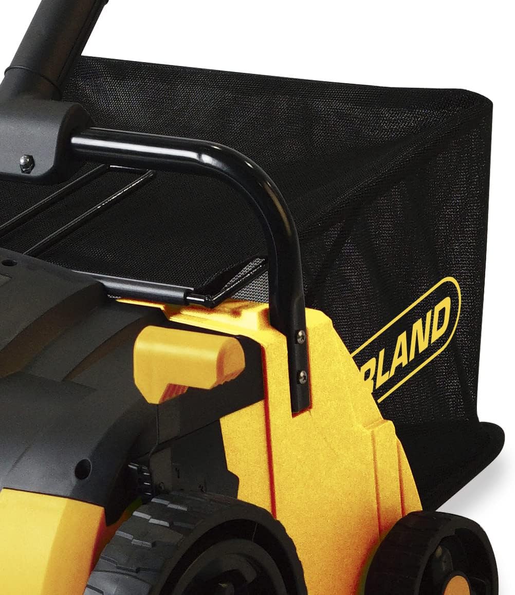 Garland Roll&Comb 502E-V19 - Peinadora/Barredora césped artificial eléctrica enchufable - 1.600 W de potencia, 15'6 kg de peso, ancho de trabajo 40 cm con altura regulable. Saco de recogida de 40 l. Apto para superficies hasta 350 m2.