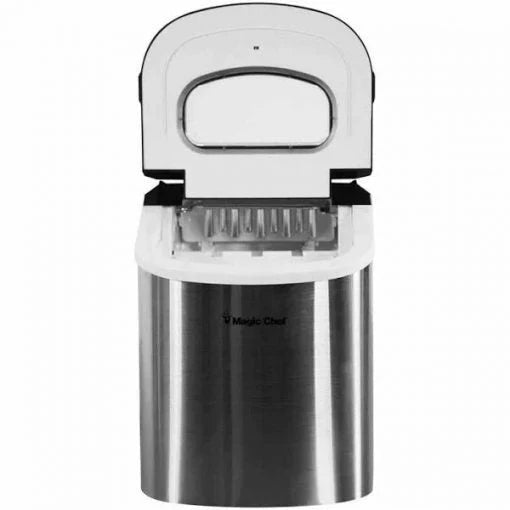 Máquina de Hielo Portátil para Encimera de 27 lb en Acero Inoxidable