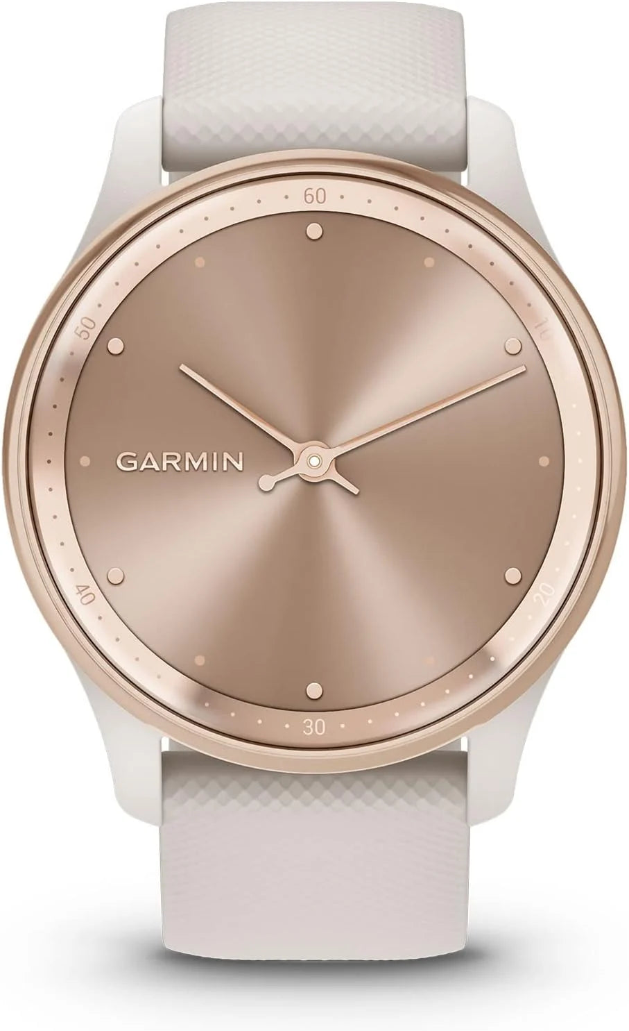 Garmin vívomove Trend - Montre connectée Hybride - Pêche Or avec Bracelet Ivoire