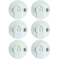 Detector de Humo Kidde, Batería de 10 Años, Indicadores LED, Alerta de Reemplazo, Botón de Prueba y Reinicio, 6 Paquetes, Blanco