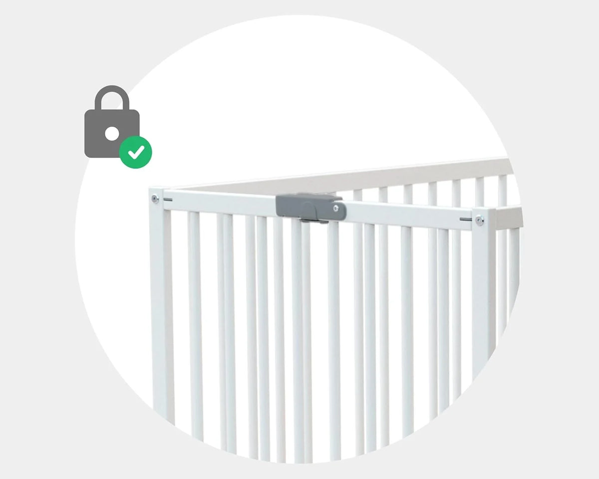 WEBABY - Lit bébé pliant 60x120cm Blanc | Bois massif | Dès la naissance |Confort de sommeil | Sommier à lattes | Compact | Transportable | Pliable |Gain de place | Lit de voyage