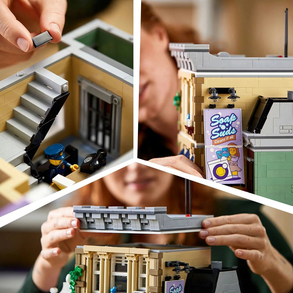 LEGO Icons Estación de Policía 10278 – Gran Set de Construcción, Kits Coleccionables para Adultos, Colección Edificios Modulares