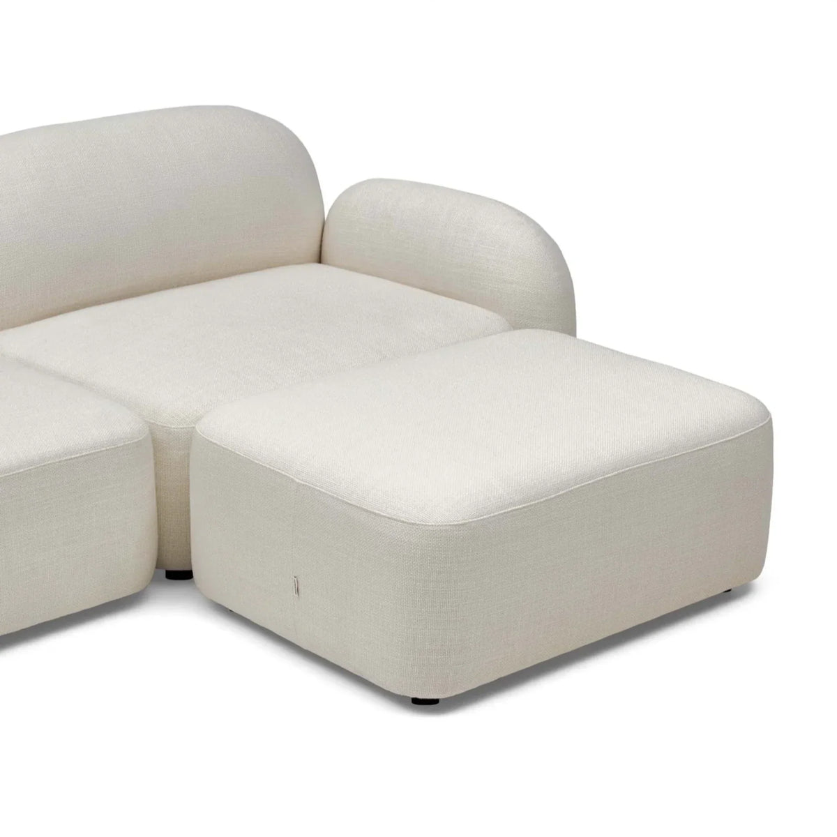 Nismaaya Oslo Modular Sofa Frosted Ivory 3 Seat with Ottoman