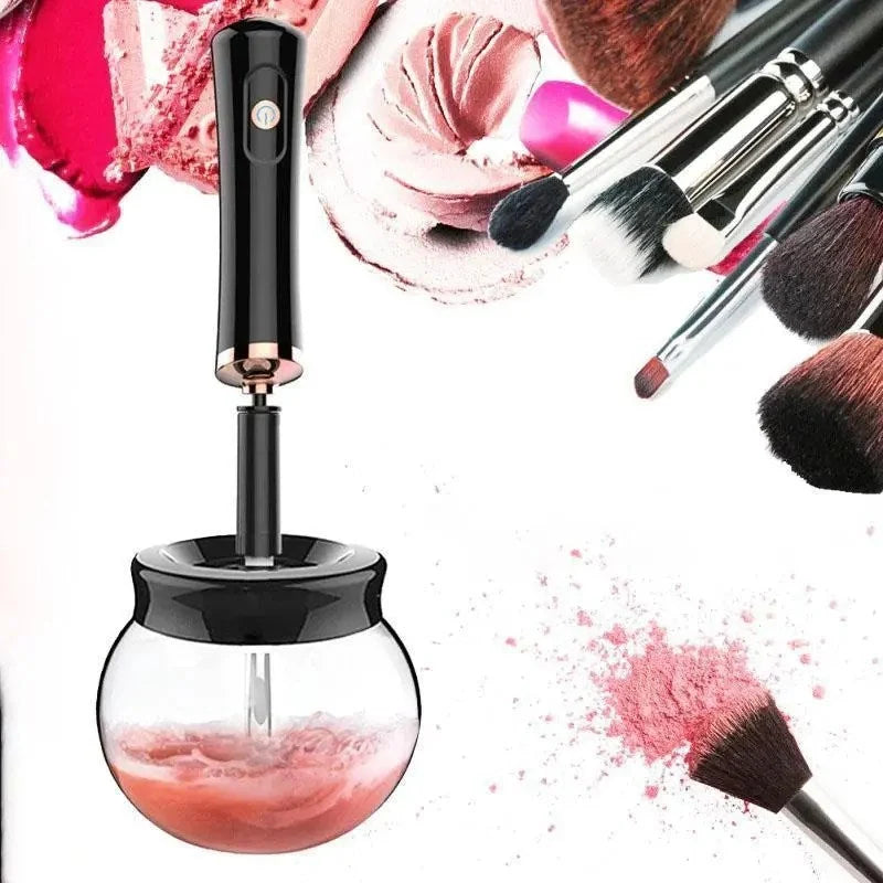 Limpiador de Brochas de Maquillaje Eléctrico con Centrifugado – Wrinse™