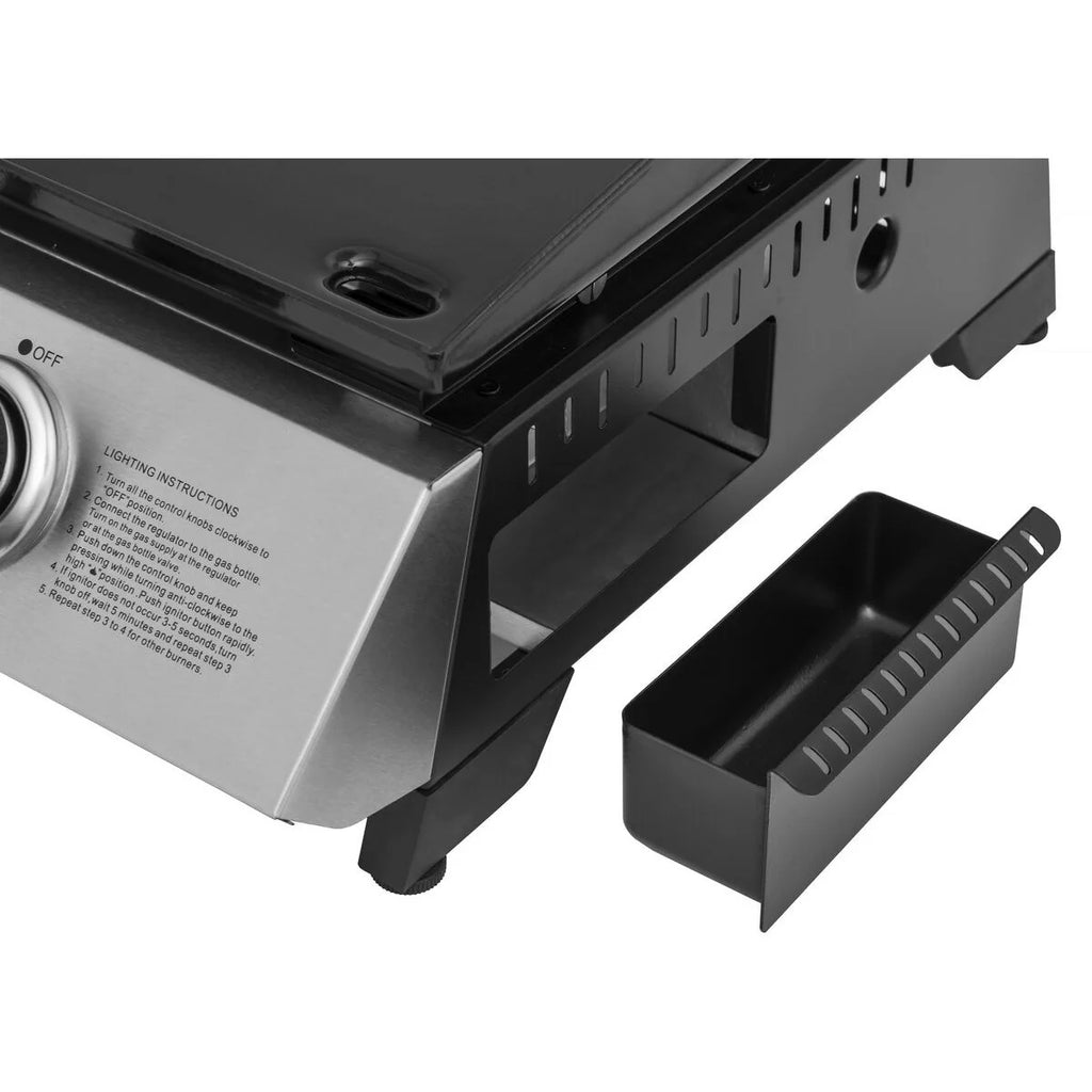 Plancha De Gas 3 Fuegos "jolly" - 7,5 Kw - Gris