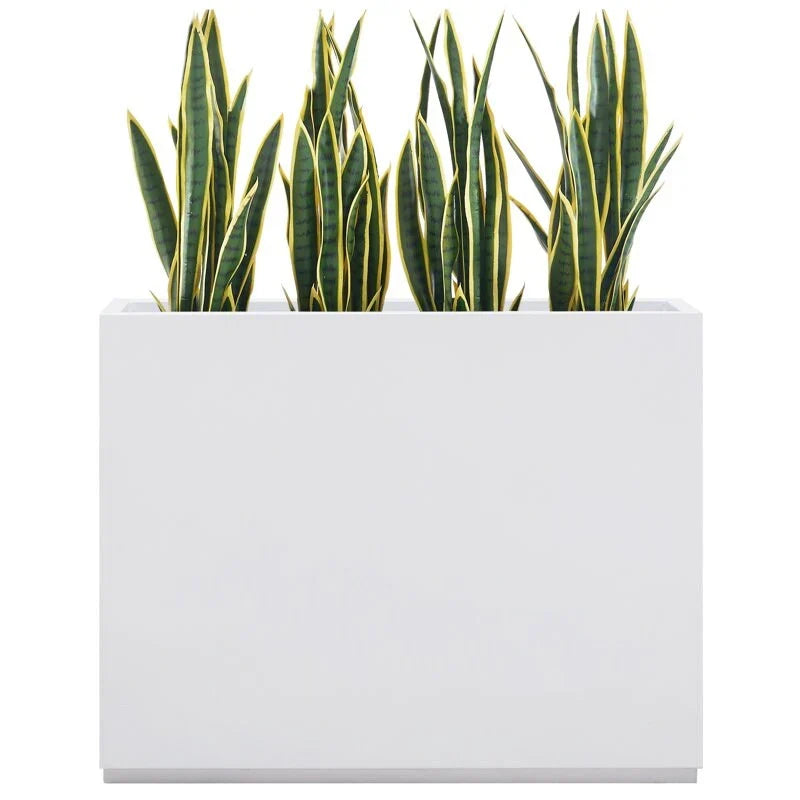 Metallic Heavy Planter for Outdoor Plants, 38Lx10Wx30H Inches Tall and Long Metal Divider Planter Box - 38x30x10
