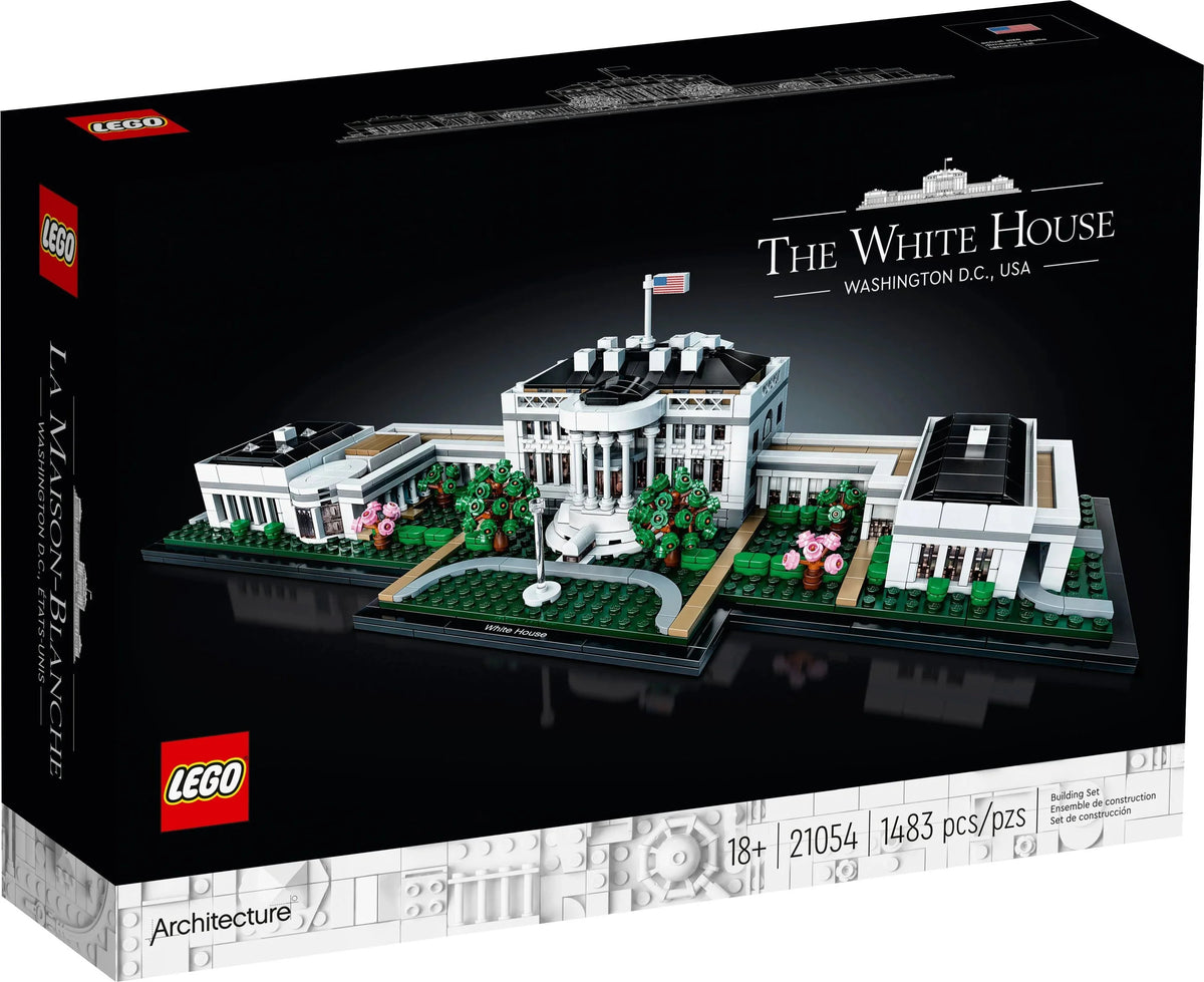 Set de Construcción LEGO Architecture La Casa Blanca 21054, Modelo para Exhibición, Colección de Monumentos para Adultos, Idea de Regalo Decorativo para el Hogar