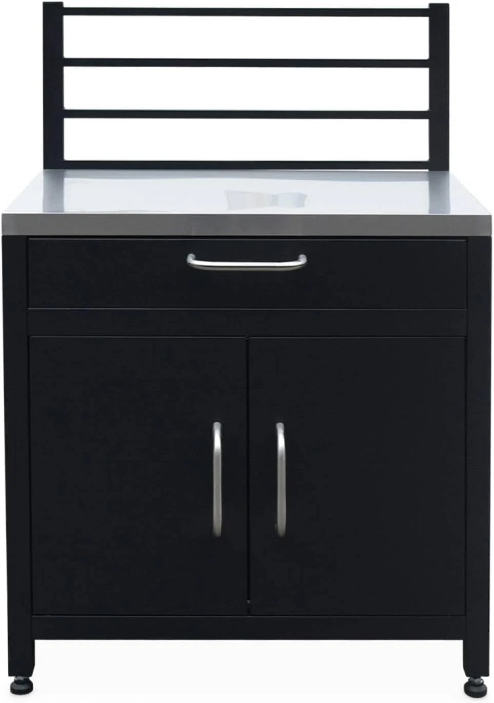 sweeek - Meuble de Cuisine extérieure en Acier avec 1 tiroir et 1 Porte et 1 Grille de Suspension L80