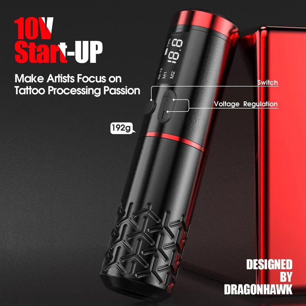 Máquina de Tatuaje Pen Inalámbrica Dragonhawk Armor Pro