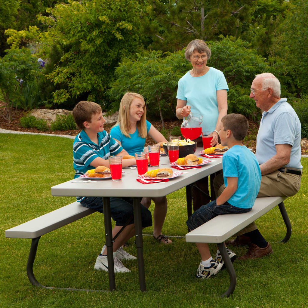 Lifetime Mesa de Picnic Plegable de 6 Pies, Color Yeso (Putty), 22119