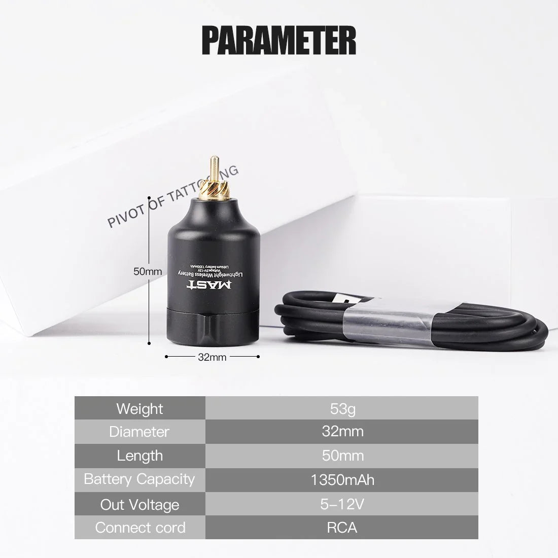 Fuente de alimentación inalámbrica para tatuajes Dragonhawk T1