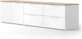 Vicco Meuble-paroi Wido, Blanc/Sonoma, 3 pièces