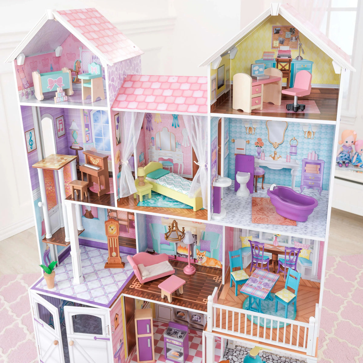 Casa de Muñecas KidKraft Country Estate de Madera con 31 Accesorios