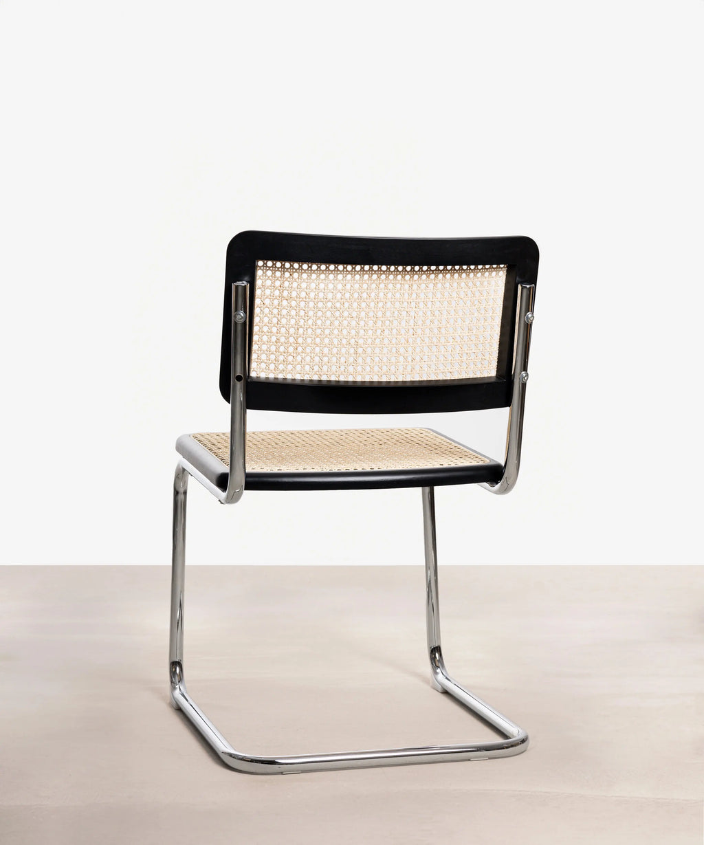 Silla de Comedor de Madera, Ratán y Metal Candy