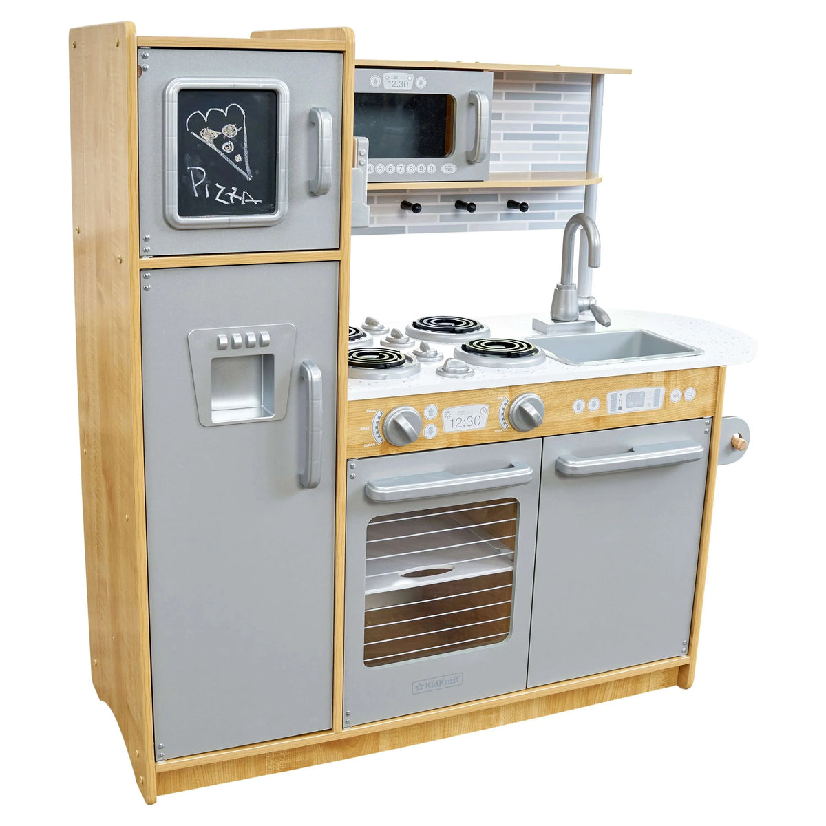 Cocina de Juego KidKraft Uptown Natural con Pizarrón y Soporte para Toallas