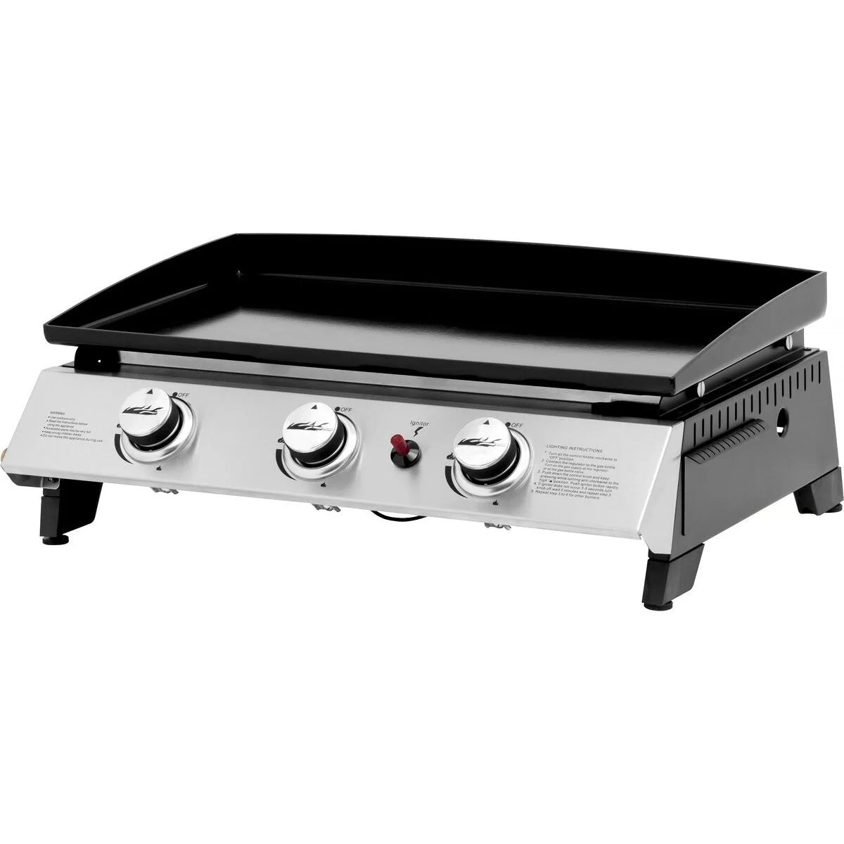 Plancha De Gas 3 Fuegos "jolly" - 7,5 Kw - Gris