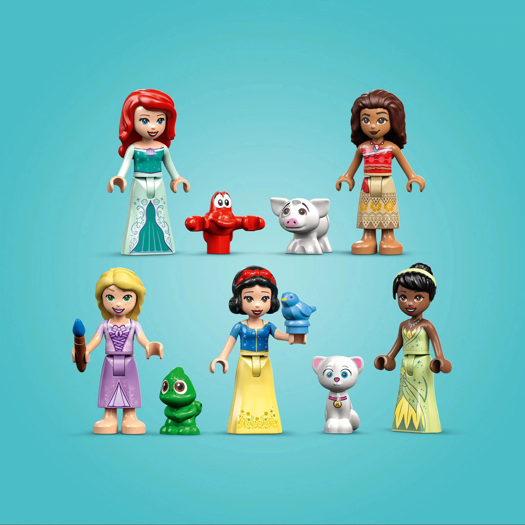 LEGO Disney Princess Castillo de Aventuras Definitivo, Juguete de Construcción del Castillo de Disney, Incluye 5 Mini Muñecas de Princesas Disney: Ariel, Rapunzel y Blancanieves, Regalo de Disney para Niños y Niñas, 43205
