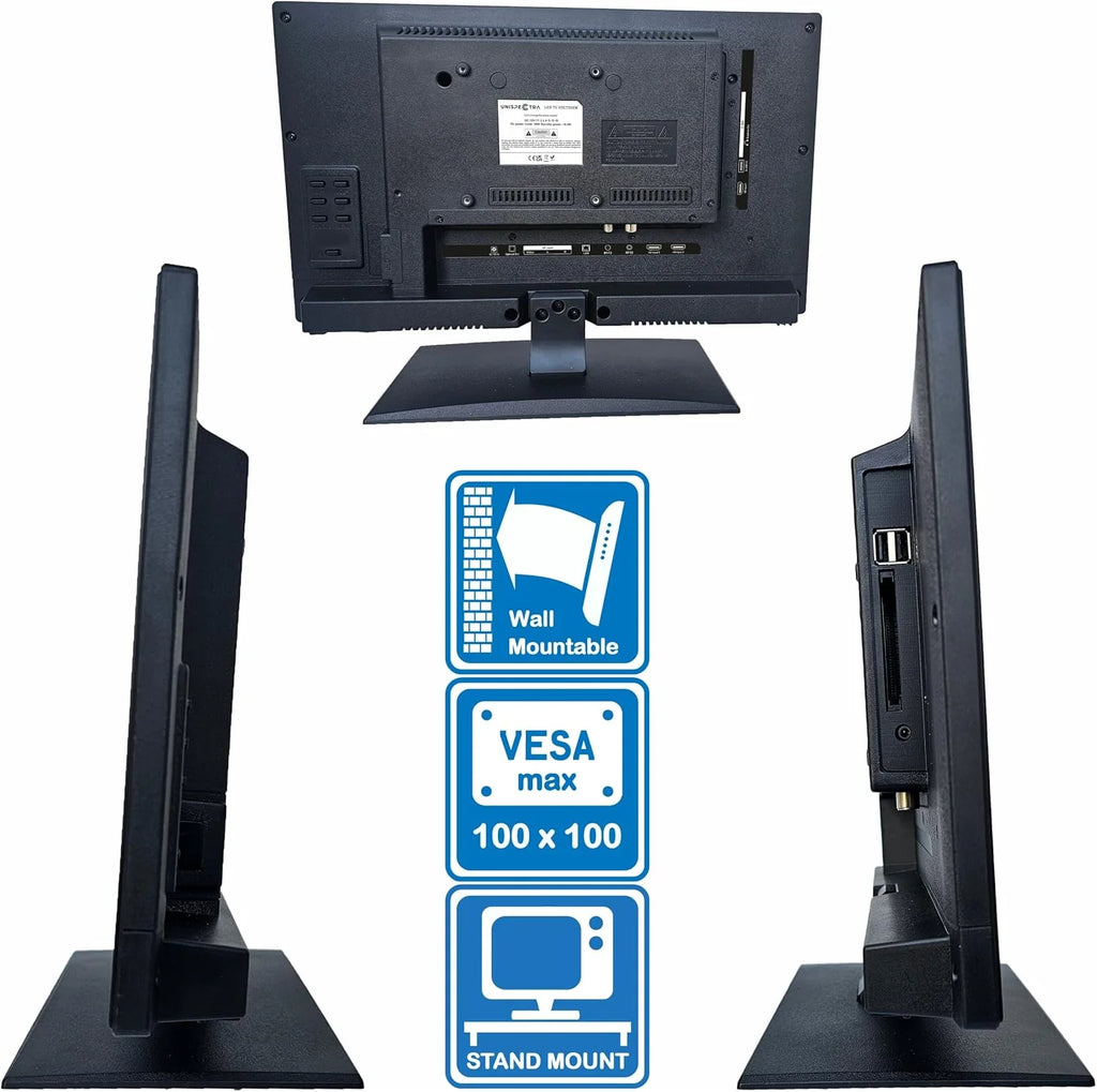 Unispectra WebOS Smart TV 22" 12 V ELED Full HD 240 V TV Freeview & SAT Tuner 3 x HDMI, 2 x USB, Magic Remote. Téléviseurs pour camping-cars, caravanes, camions et camionnettes