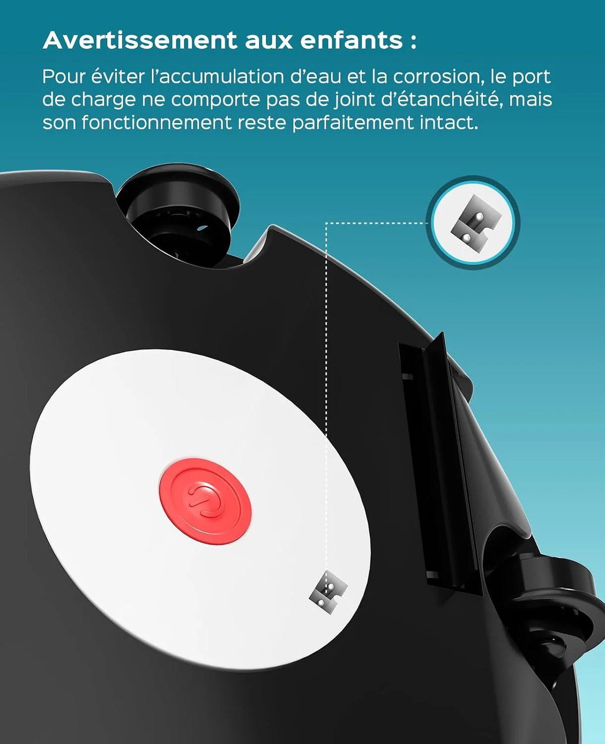 WINNY POOL CLEANER Winny 200P Robot Piscine, Aspirateur Piscine sans Fil avec Batterie, Autonomie 80 Min pour Piscines Hors-Sol 60m², Double Filtration,Stationnement Automatique(Noir-Bleu)