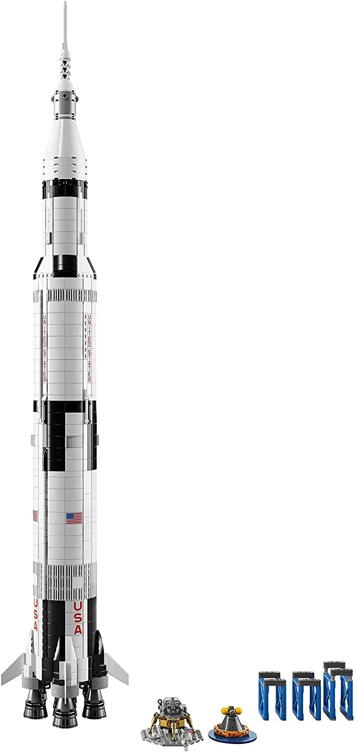LEGO Ideas NASA Apollo Saturn V 92176 – Modelo de Cohete Espacial para Niños y Adultos, Kit de Construcción Científico (1969 Piezas)