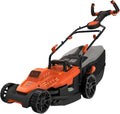 BLACK+DECKER BEMW471ES, Cortacésped eléctrico 1.600W 38 cm, Anchura de Corte de 38 cm, 6 Alturas Ajustables de Corte de 20, 30, 40, 50, 60 y 70 mm, Mango EASYSTEER de 3 Posiciones