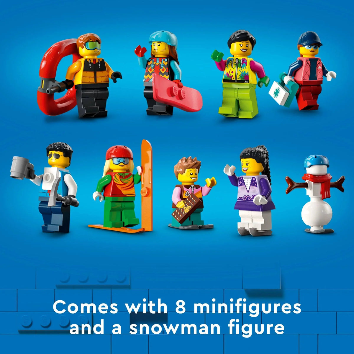 LEGO City Centro de Esquí y Escalada 60366 Set de Construcción, Edificio de 3 Niveles con Pista de Esquí, 8 Minifiguras y 2 Figuras de Animales para Juego Imaginativo de Deportes de Invierno, Idea de Regalo Divertida para Niños y Fans del Esquí
