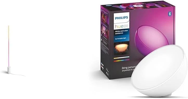 Philips Hue – Lámpara inteligente, Hue Signe, Lámpara de Pie LED Inteligente Gradient, Luz Blanca y de Colores, Compatible con Alexa y Google Home, Color Blanco