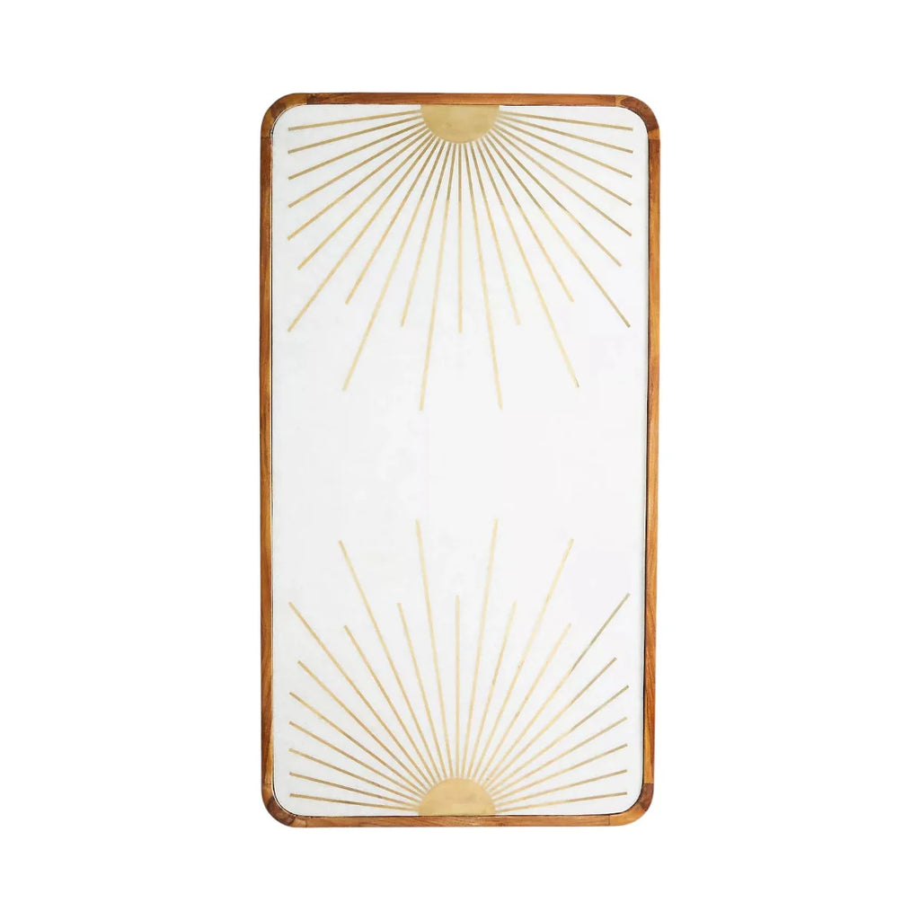 Mare Brass Starburst Rectangular Coffee Table