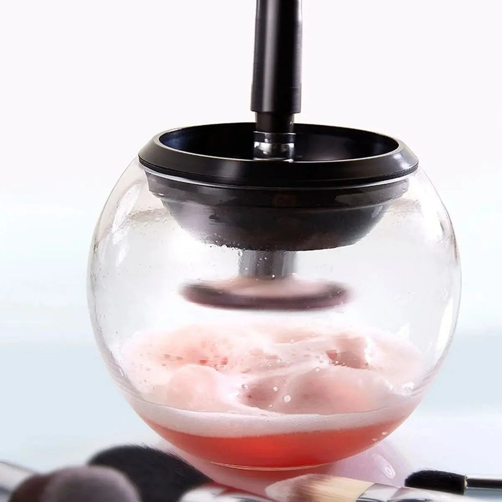 Limpiador de Brochas de Maquillaje Eléctrico con Centrifugado – Wrinse™