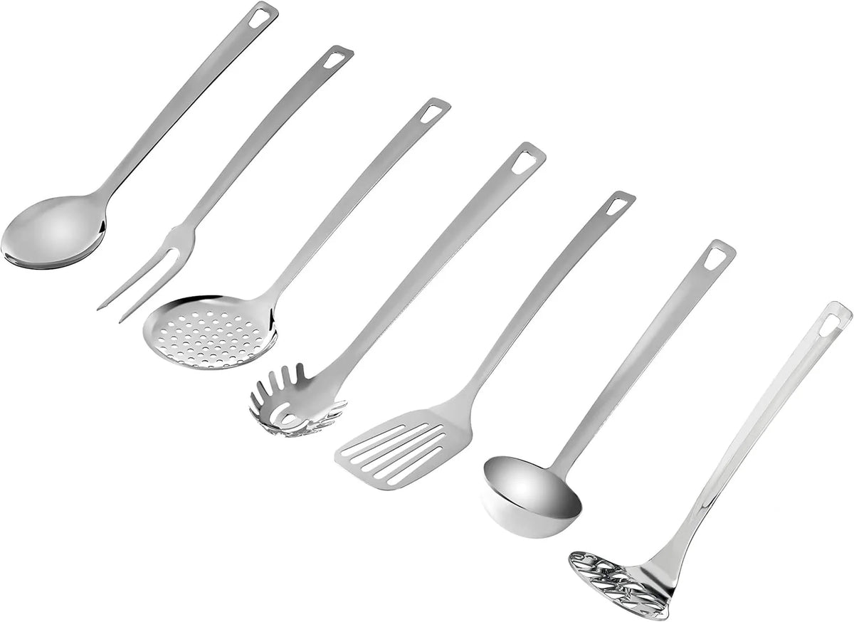 Lagostina Sfiziosa Batería De Cocina Con 24 Piezas, Acero Inoxidable, Plateado