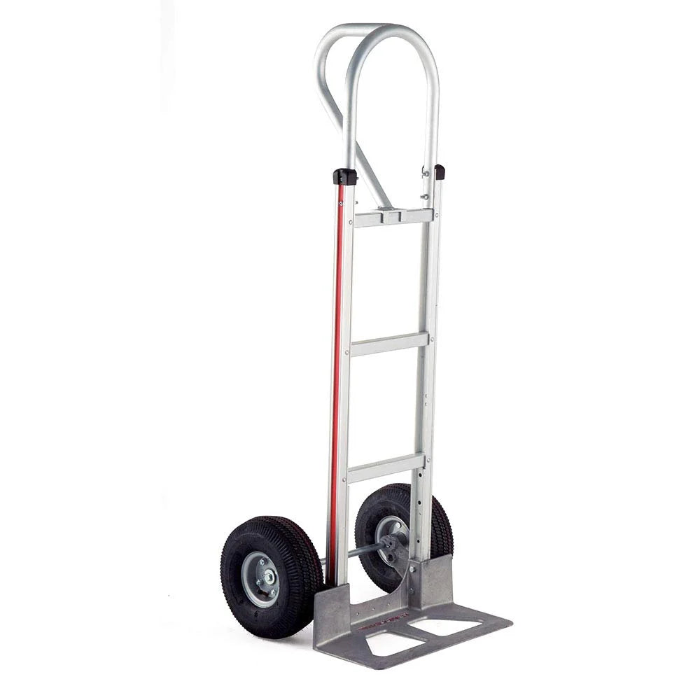 Magline HMK15AUA4 Carretilla de Mano de Aluminio, Asa Vertical en Bucle, Ruedas Neumáticas, Capacidad de 500 lbs