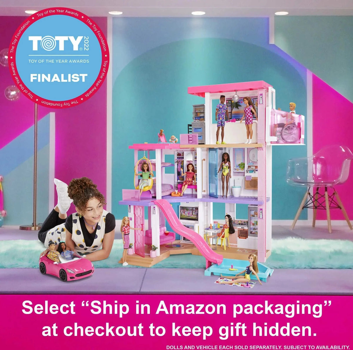 Set de Juego Casa de Ensueño Barbie con 10 Áreas de Juego, Más de 75 Muebles y Accesorios, Luces y Sonidos