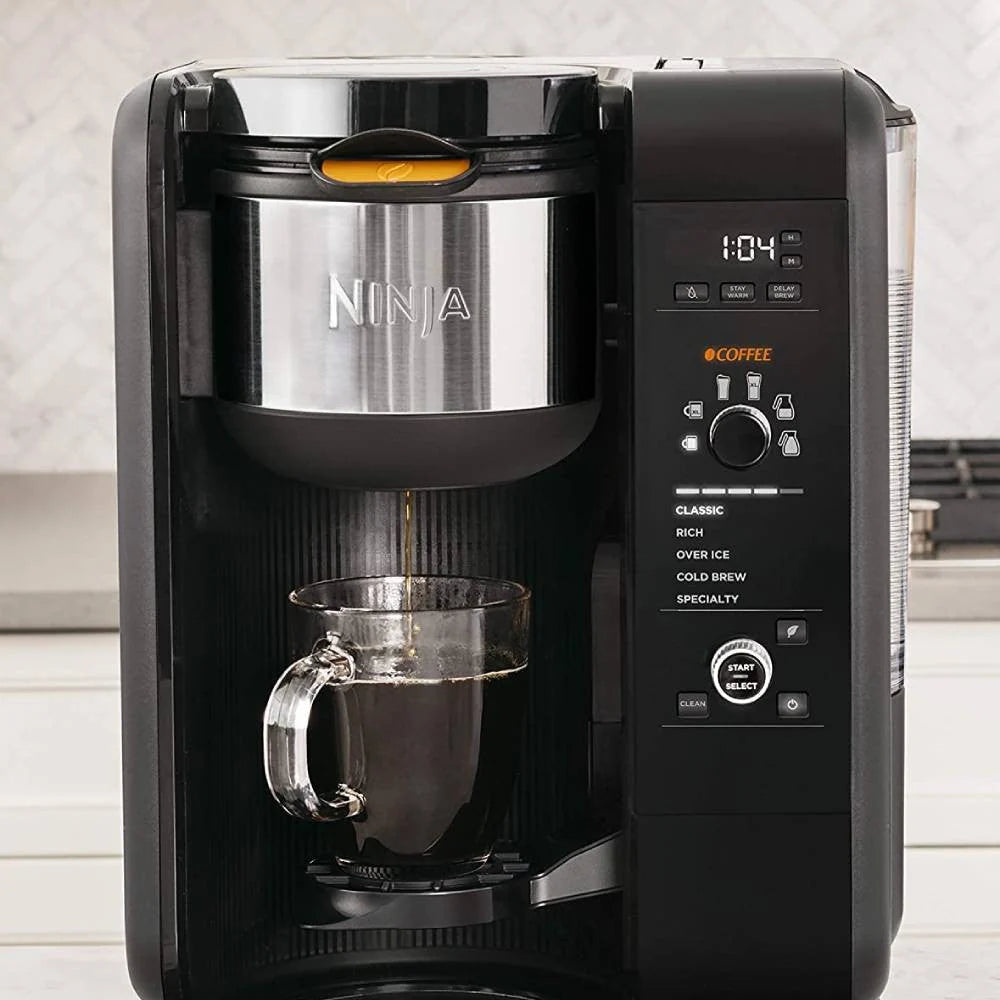 Sistema Ninja de Infusión Caliente y Fría, Cafetera y Tetera con Auto-iQ y Jarra de Vidrio