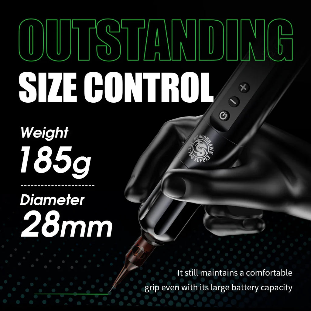 Máquina de Tatuaje Wireless Dragonhawk X9 con recorrido de 3.5 mm